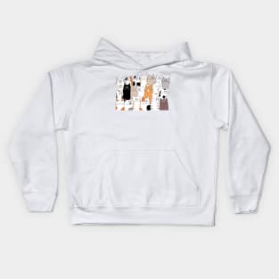 Cartoon Cat Doodle Kids Hoodie